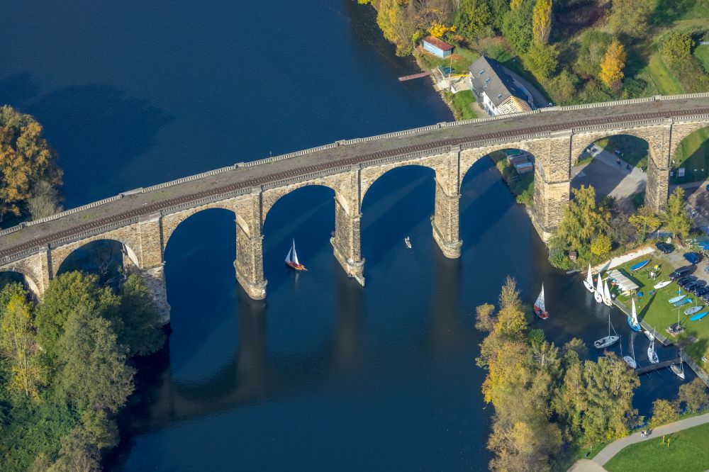 Luftbild Herdecke - Aquädukt über dem Fluss Ruhr in Herdecke im Bundesland Nordrhein-Westfalen, Deutschland