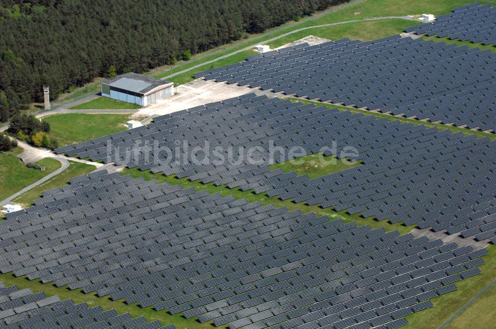 Waldpolenz / Rote Jahne von oben - Areal des neuen Solarparkes Rote Jahne in Sachsen