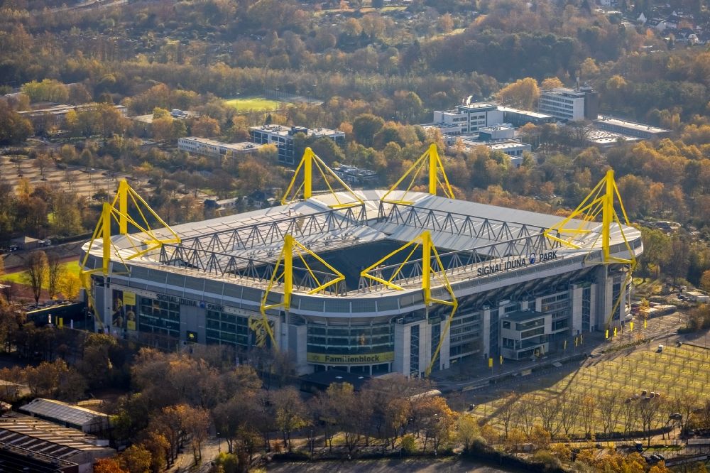 Luftbild Dortmund - Arena des BVB - Stadion Signal Iduna Park in Dortmund im Bundesland Nordrhein-Westfalen