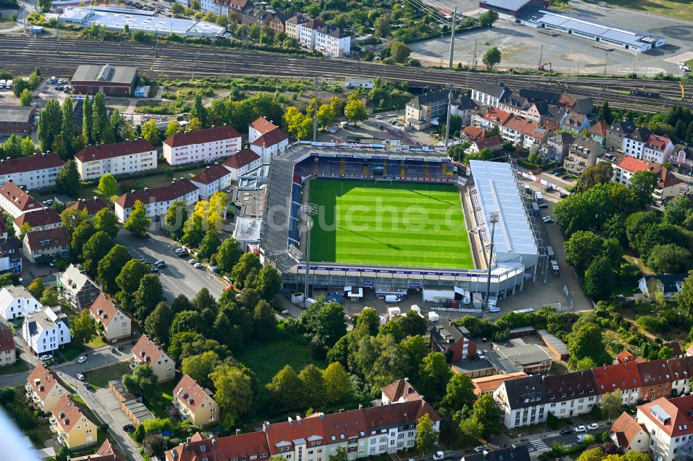 Luftbild Osnabrück - Arena Stadion an der Bremer Brücke im Ortsteil Schinkel in Osnabrück im Bundesland Niedersachsen, Deutschland