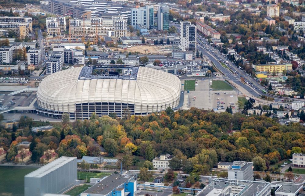 Luftbild Poznan - Arena des Stadion Stadion Miejski - INEA Stadion in Poznan - Posen in Wielkopolskie - Großpolen, Polen