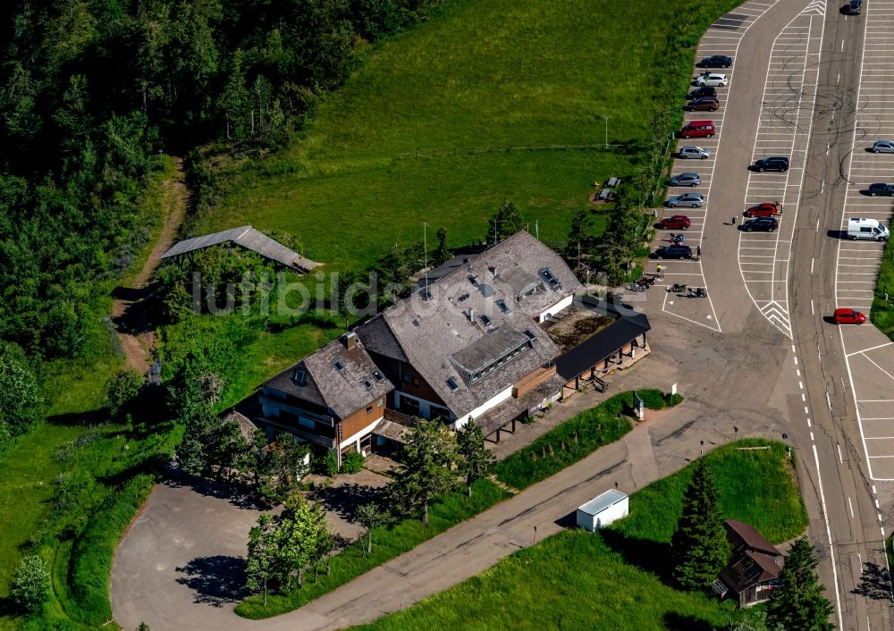 Luftaufnahme Waldkirch - AStreckenverlauf der L 186 Passhöhe am Kandel in Waldkirch im Bundesland Baden-Württemberg, Deutschland