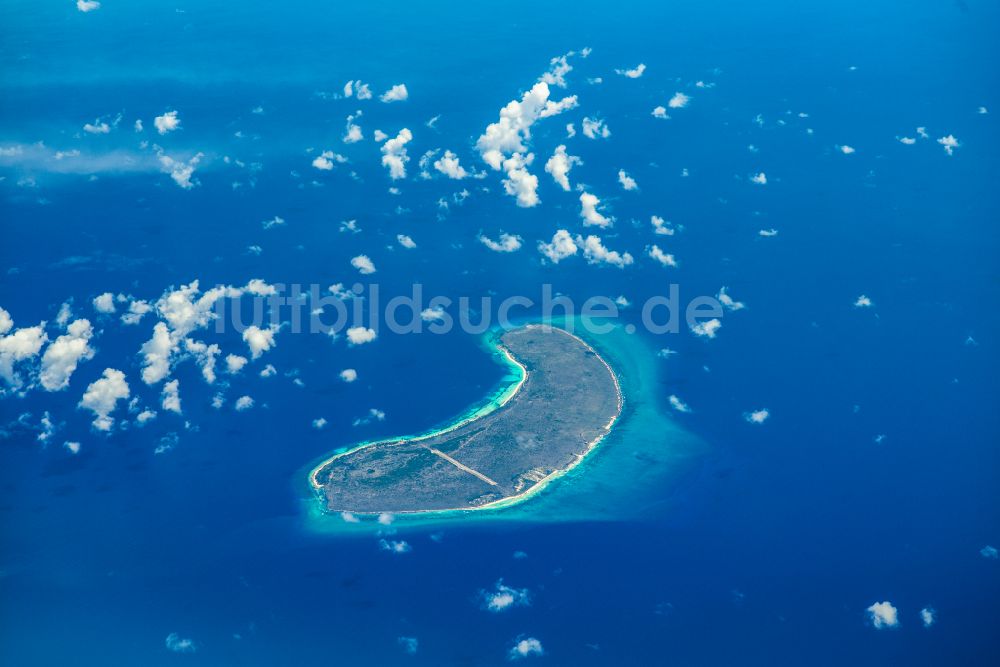 Assomption aus der Vogelperspektive: Atoll an der Wasseroberfläche im Indischen Ozean in Assomption in, Seychellen
