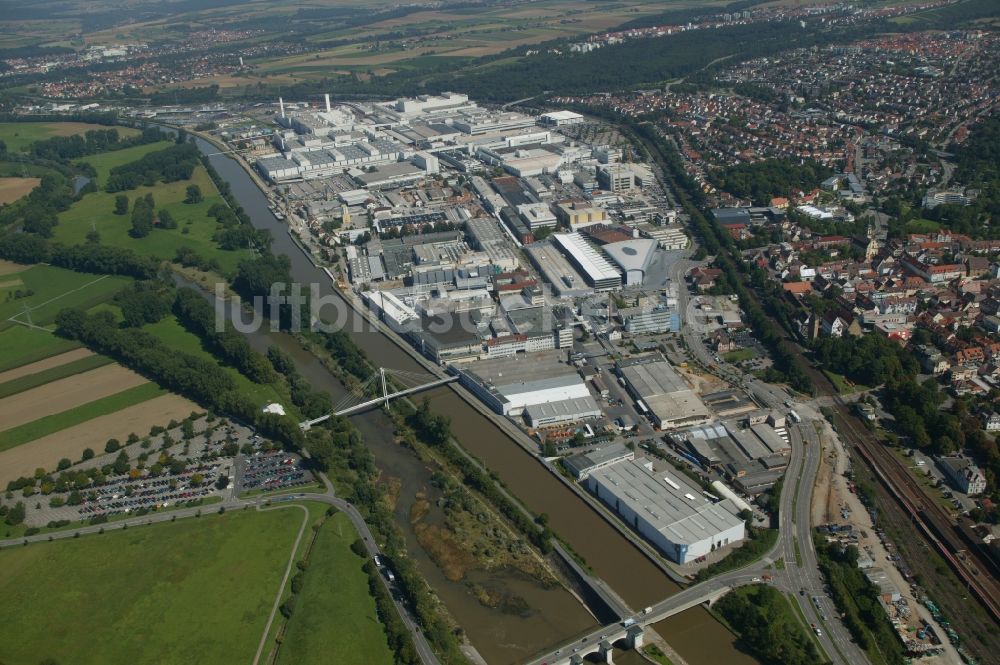 Neckarsulm von oben - Audi AG Werk in Neckarsulm im Bundesland Baden-Württemberg