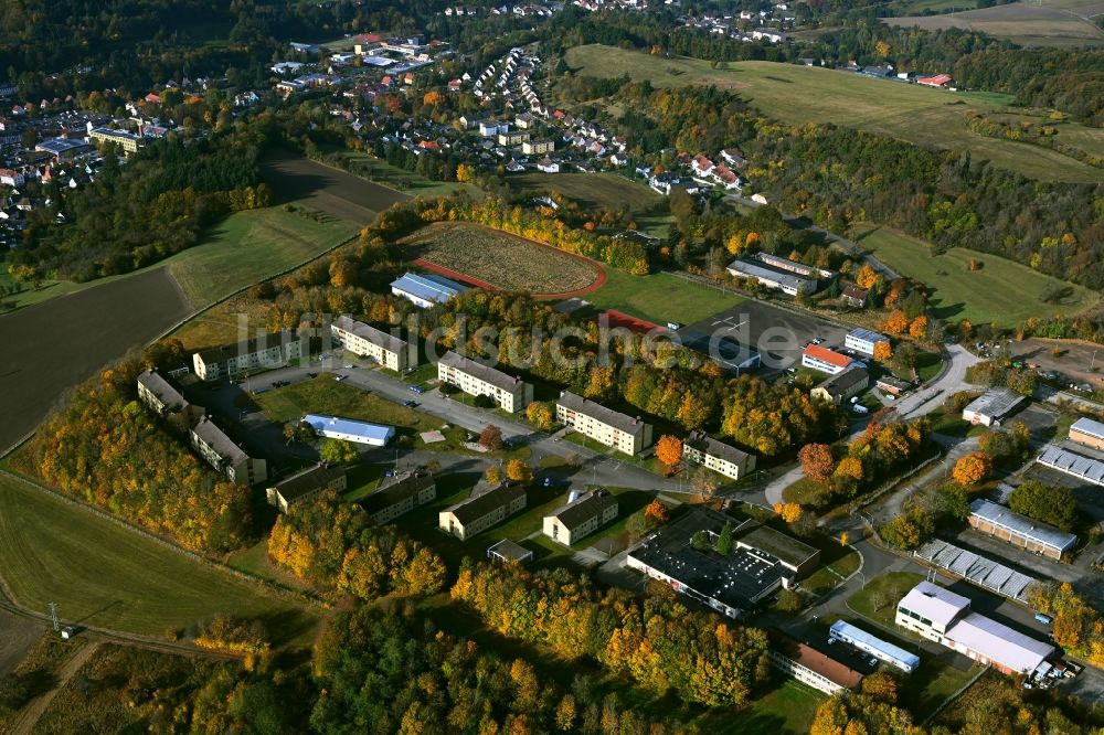 Kusel von oben - Aufnahmeeinrichtung für Asylbegehrende Haischbachstraße in Kusel im Bundesland Rheinland-Pfalz, Deutschland