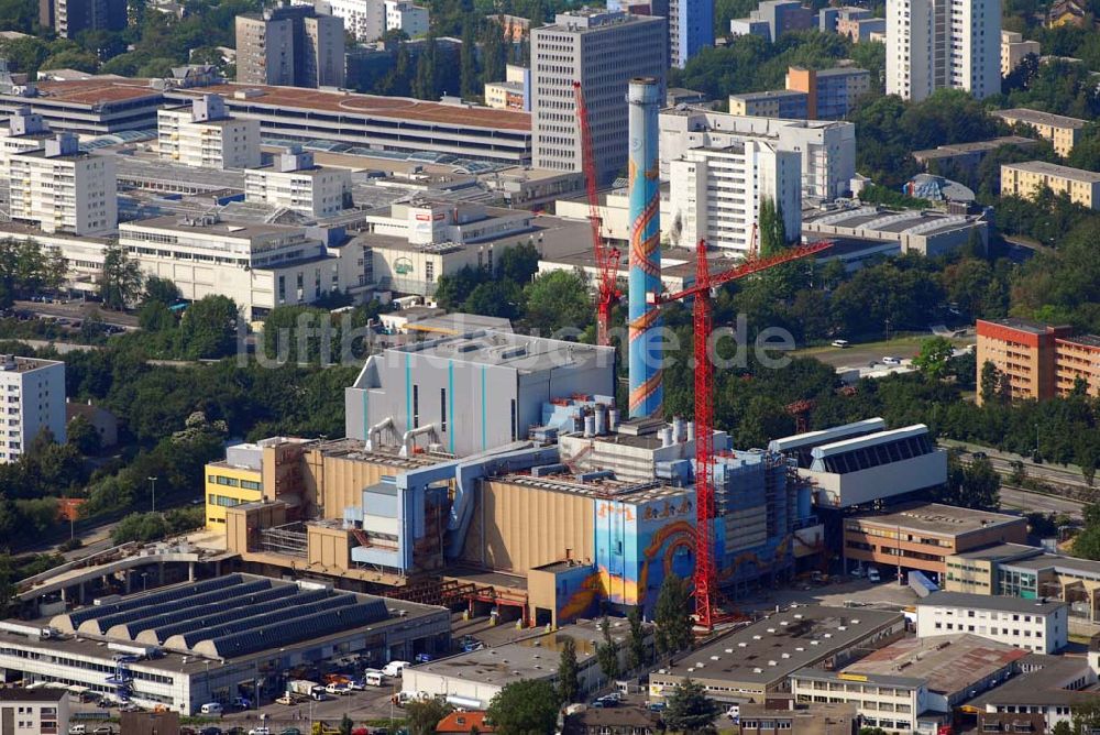 Luftaufnahme Frankfurt - Ausbau der AVA Abfallverbrennungsanlage Nordweststadt GmbH