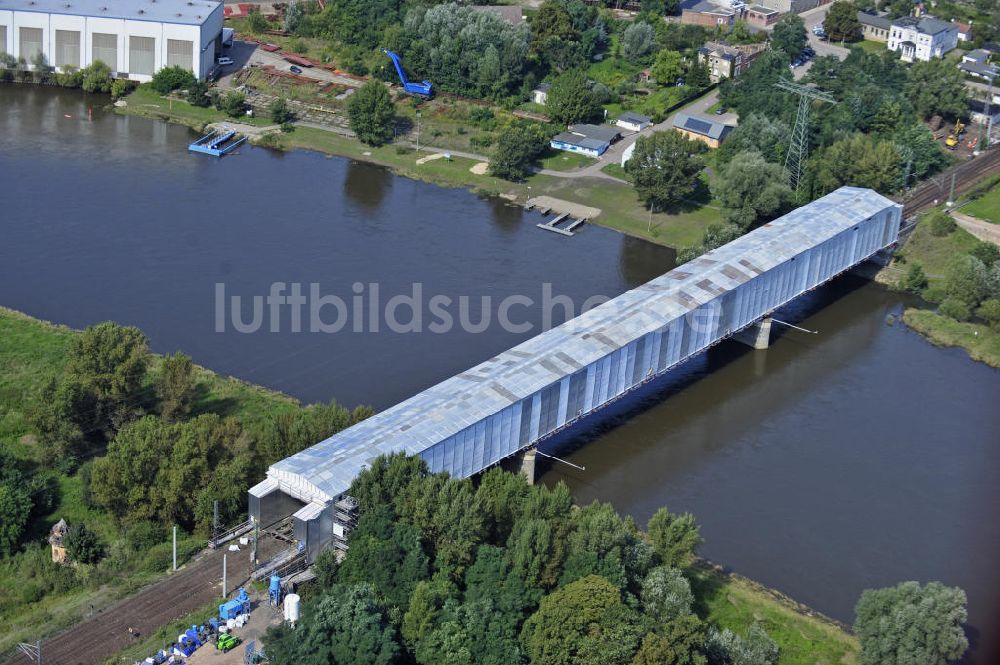 Luftbild Dessau-Roßlau - Ausbau der B184