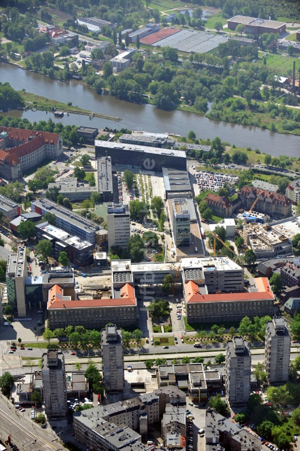 Luftbild Breslau / Wroclaw - Ausbau des Campus der Technischen Hochschule Breslau / Wroclaw in Polen