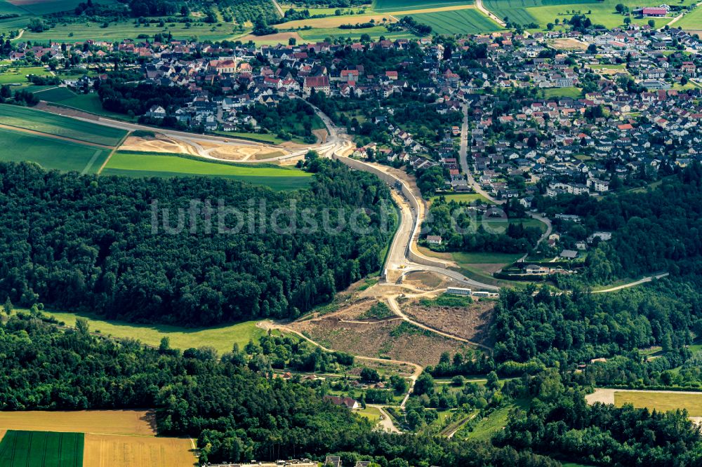Luftbild Horb am Neckar - Ausbau der Ortsumgehung im Straßenverlauf in Horb am Neckar im Bundesland Baden-Württemberg, Deutschland