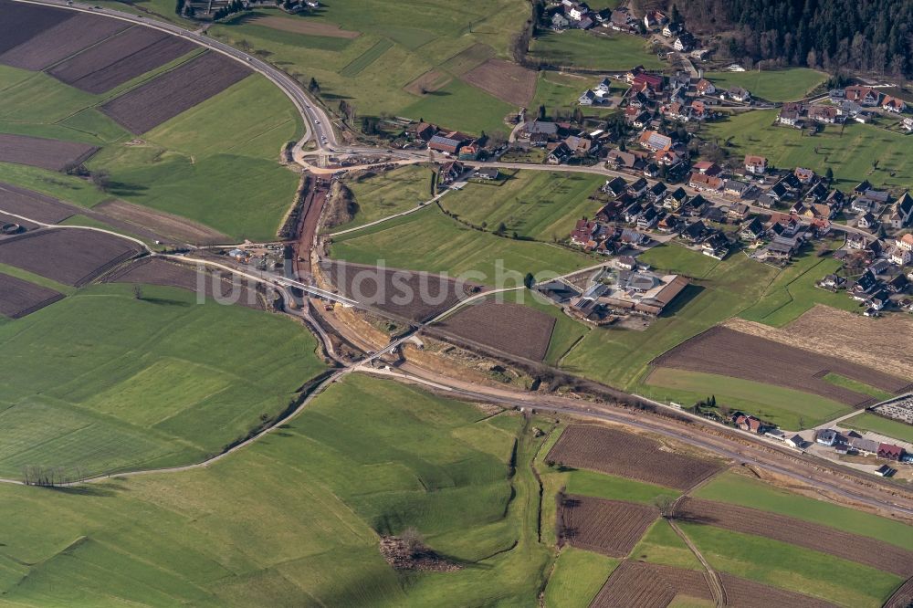 Luftbild Winden im Elztal - Ausbau der Ortsumgehung im Straßenverlauf L294 in Winden im Elztal im Bundesland Baden-Württemberg, Deutschland