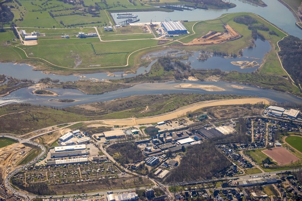 Luftbild Wesel - Ausbau der Südumgehung im Straßenverlauf in Wesel im Bundesland Nordrhein-Westfalen, Deutschland