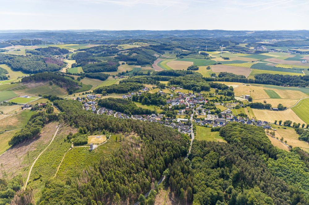 Luftbild Eisborn - Aussichtsturm Ebberg in Eisborn im Bundesland Nordrhein-Westfalen, Deutschland