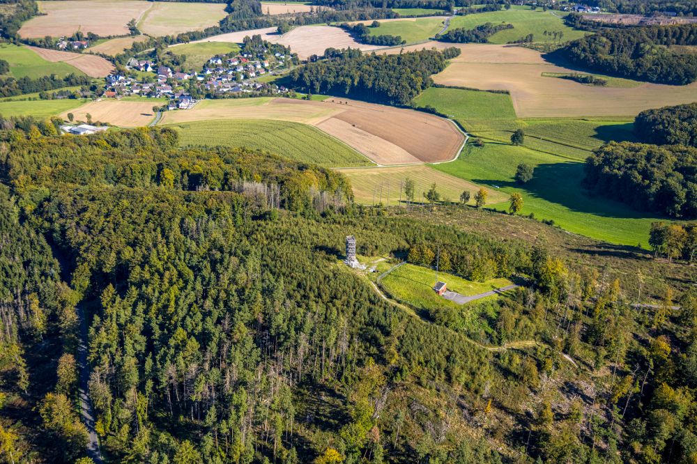 Luftbild Eisborn - Aussichtsturm Ebberg in Eisborn im Bundesland Nordrhein-Westfalen, Deutschland