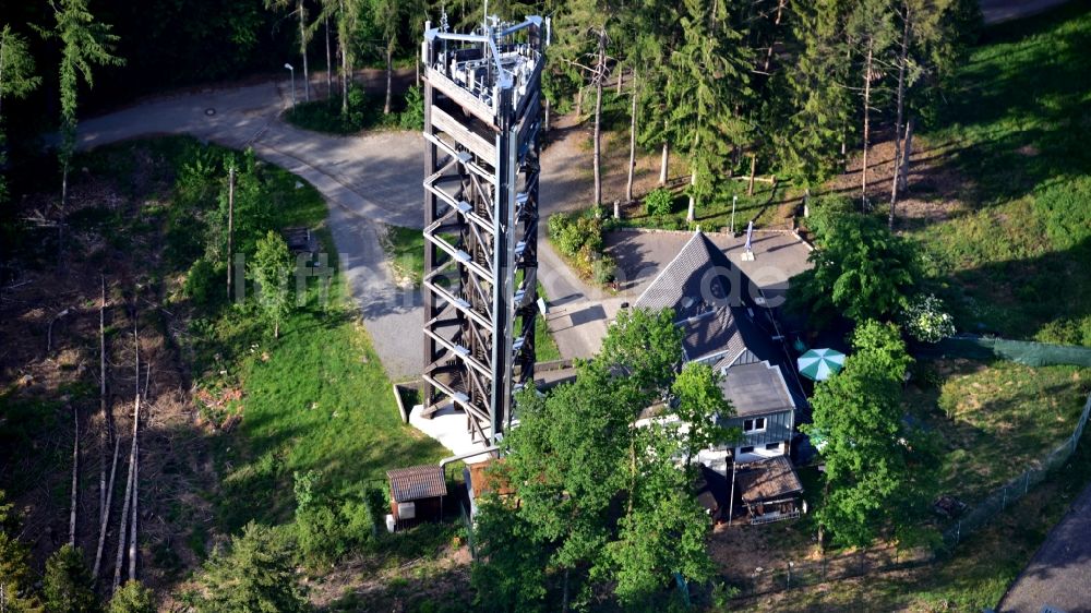 Luftaufnahme Nümbrecht - Aussichtsturm Auf dem Lindchen in Nümbrecht im Bundesland Nordrhein-Westfalen, Deutschland