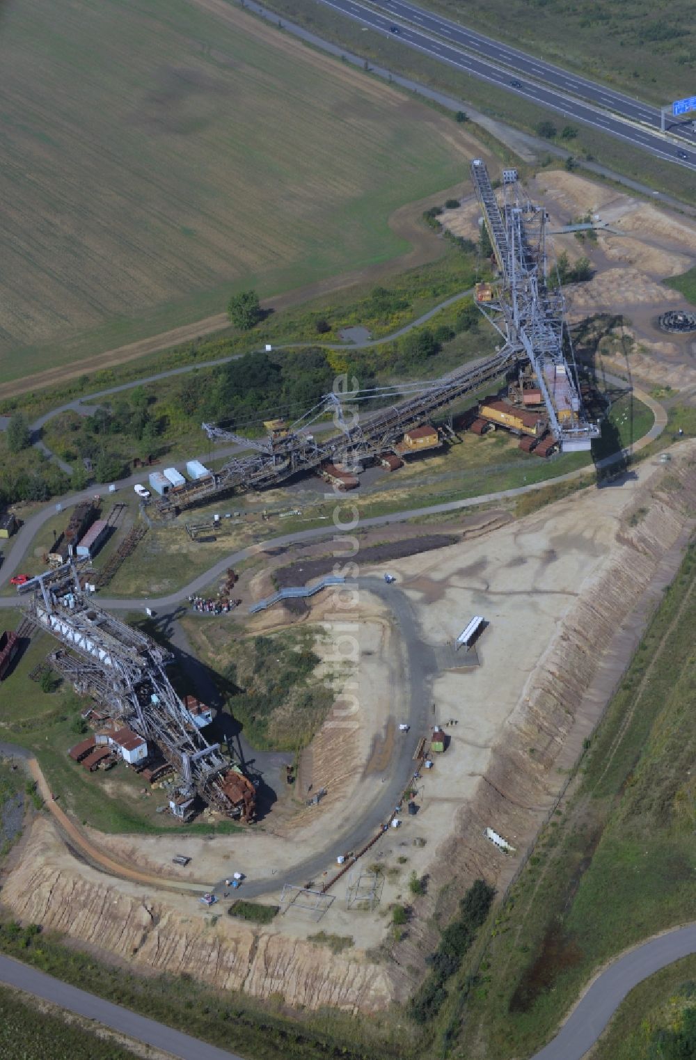 Luftbild Grosspösna - Ausstellungsgelände des Bergbau-Technik-Park e.V. in Grosspösna im Bundesland Sachsen