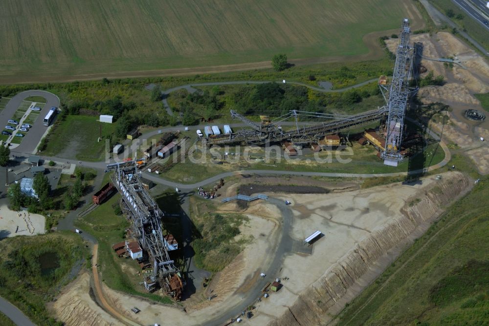 Luftaufnahme Grosspösna - Ausstellungsgelände des Bergbau-Technik-Park e.V. in Grosspösna im Bundesland Sachsen