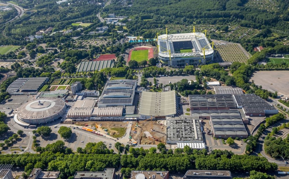 Luftaufnahme Dortmund - Ausstellungsgelände und Messehallen der Westfalenhallen in Dortmund im Bundesland Nordrhein-Westfalen