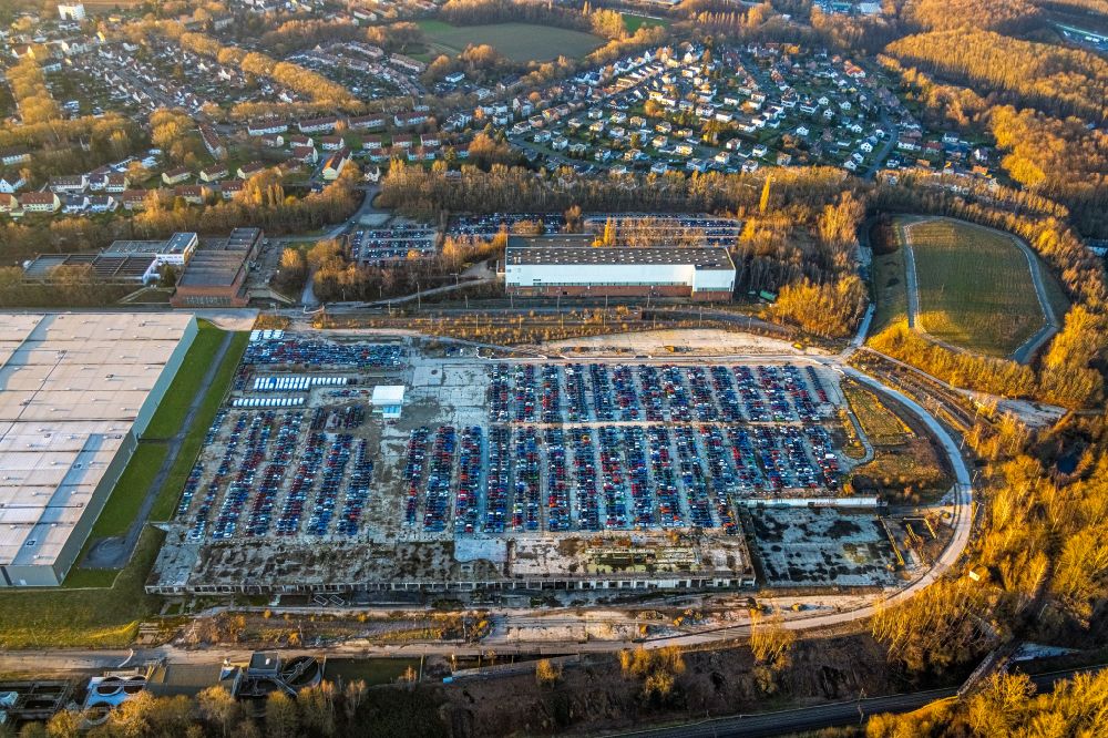 Luftbild Bochum - Auto- Parkplatz und Abstellfläche im Ortsteil Langendreer in Bochum im Bundesland Nordrhein-Westfalen, Deutschland