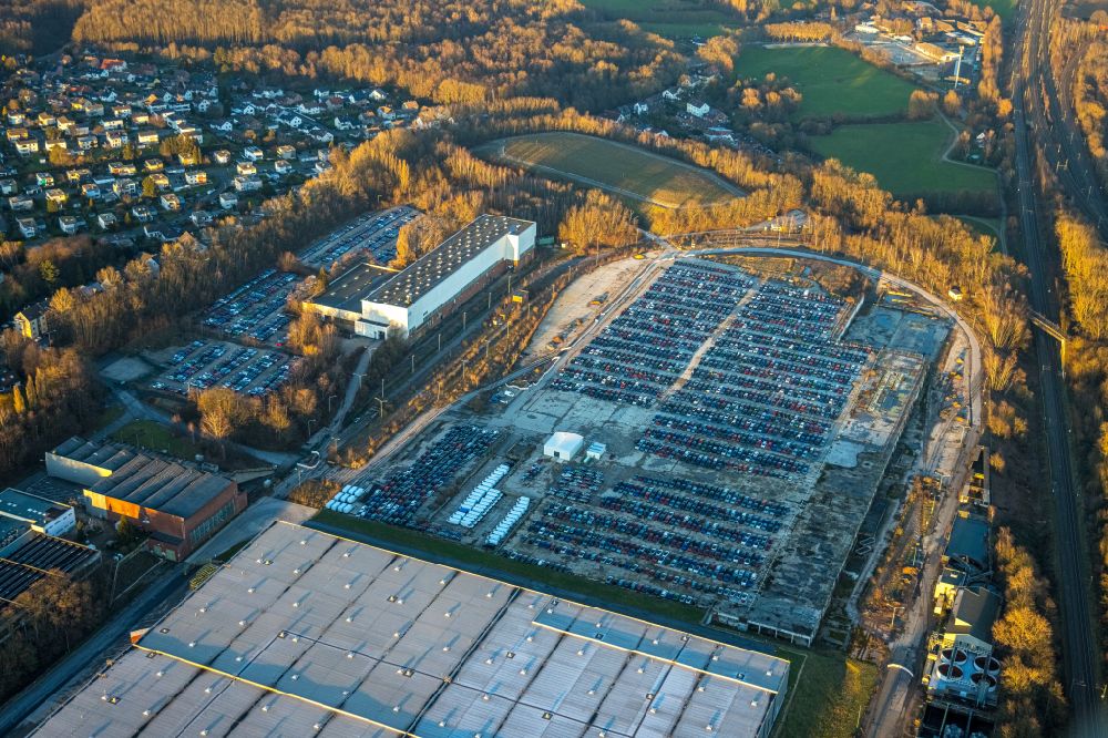 Luftbild Bochum - Auto- Parkplatz und Abstellfläche im Ortsteil Langendreer in Bochum im Bundesland Nordrhein-Westfalen, Deutschland