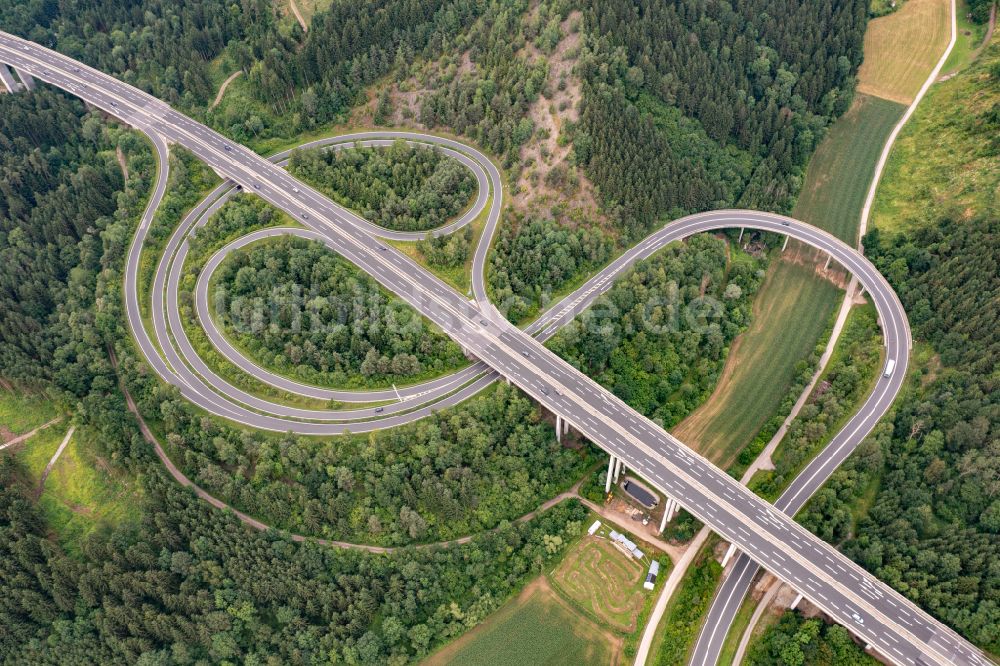 Luftbild Sankt Andrä - Autobahn- Anschlussstelle der BAB A Sankt Andrä in Sankt Andrä in Kärnten, Österreich
