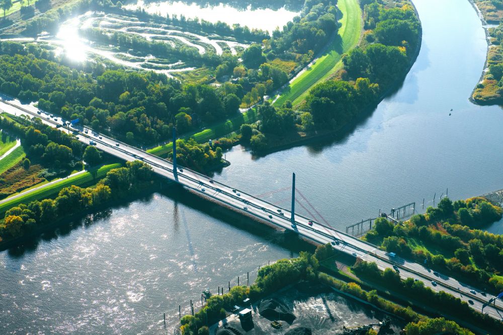 Hamburg von oben - Autobahn- Brückenbauwerk der BAB A A1 Moorfleet in Hamburg, Deutschland
