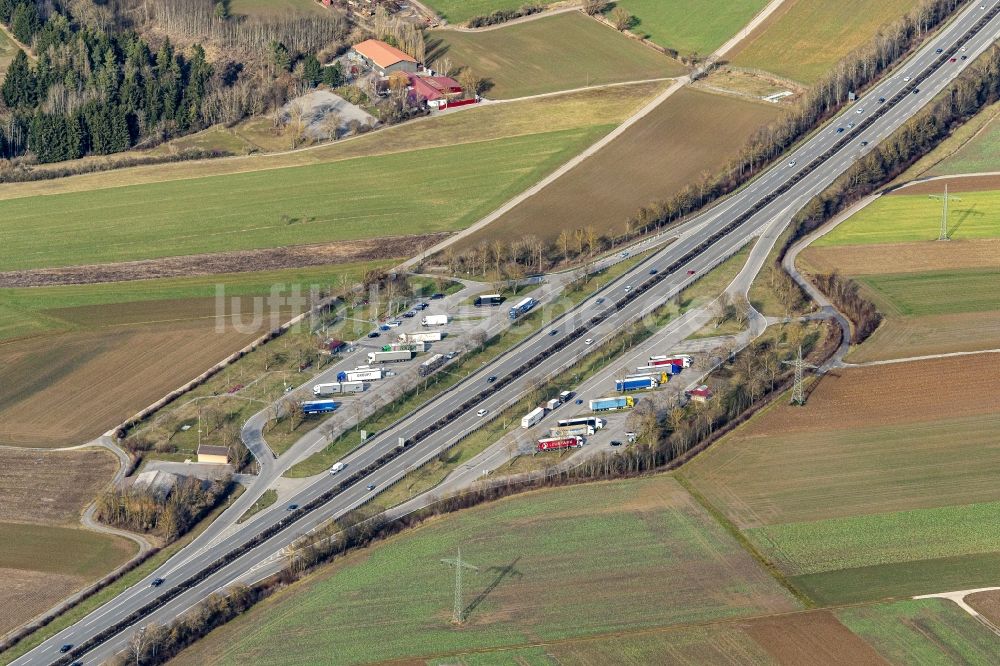 Luftbild Eutingen im Gäu - Autobahn- Raststätte und Parkplatz der BAB A 81 Neckarblick und Hirtenhaus in Eutingen im Gäu im Bundesland Baden-Württemberg, Deutschland