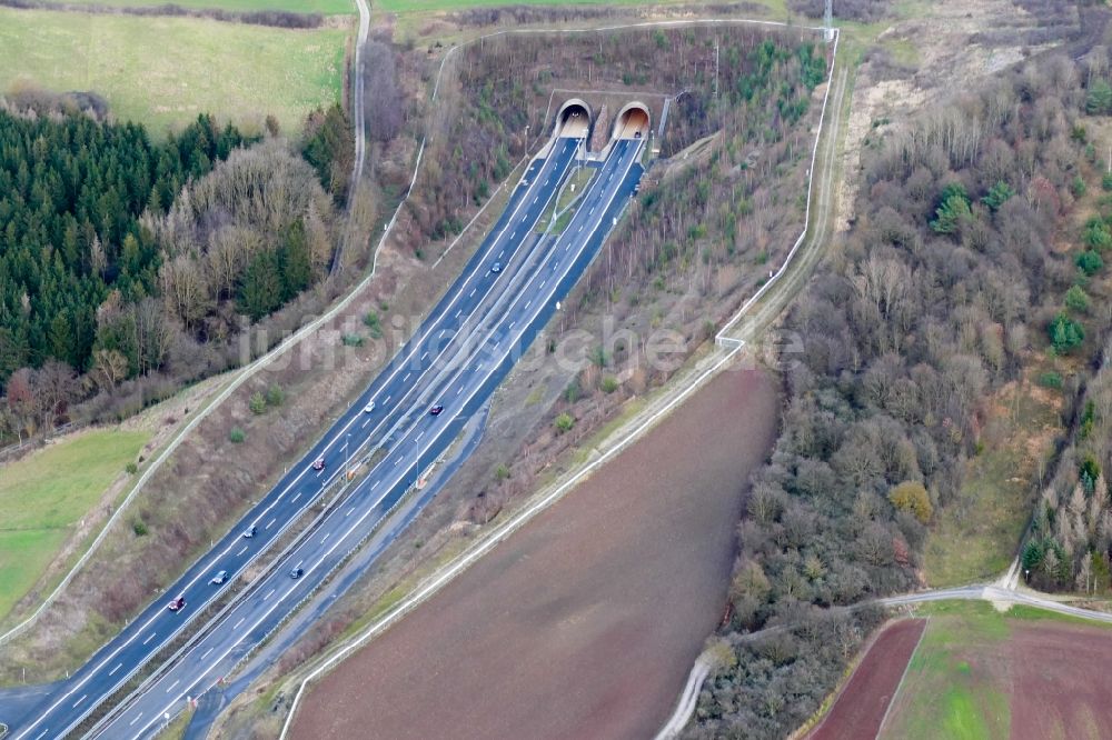 Luftbild Friedland - Autobahn- Tunnelbauwerk Heidkopftunnel der BAB A38 in Friedland im Bundesland Niedersachsen, Deutschland