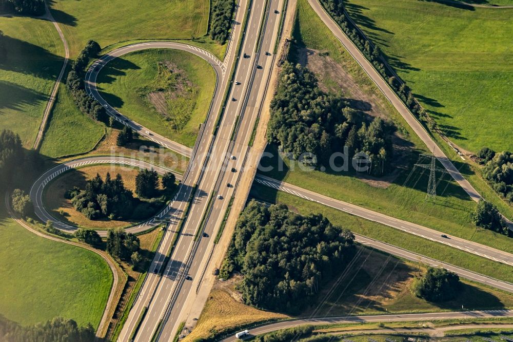 Luftbild Sulzberg - Autobahnabfahrt der BAB A7 in Sulzberg im Bundesland Bayern, Deutschland