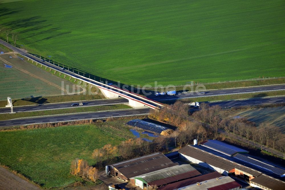 Luftbild Schwanebeck - Autobahndreieck der BAB A10 - A11 Dreieck Barnim in Schwanebeck im Bundesland Brandenburg, Deutschland