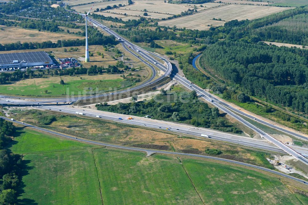 Luftbild Schönerlinde - Autobahndreieck der BAB A114 - A10 - Dreieck Pankow in Schönerlinde im Bundesland Brandenburg, Deutschland