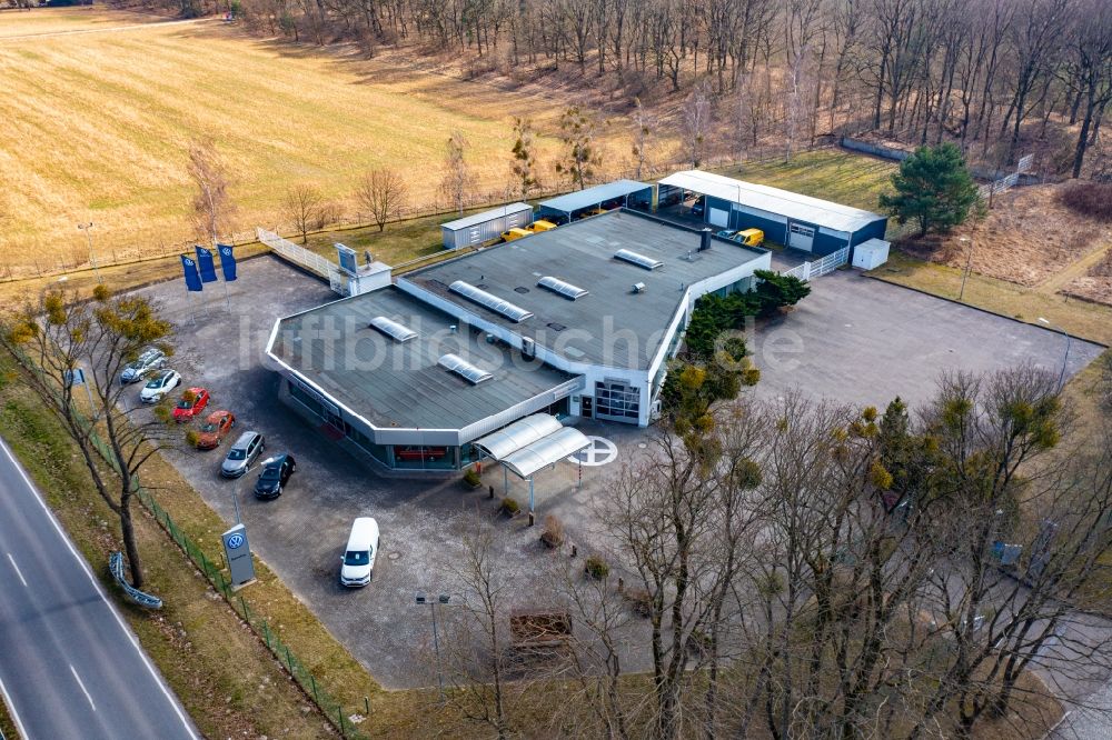 Luftaufnahme Eberswalde - Autohandels- Gebäude Autohaus Schatka GmbH & Co KG in Eberswalde im Bundesland Brandenburg, Deutschland
