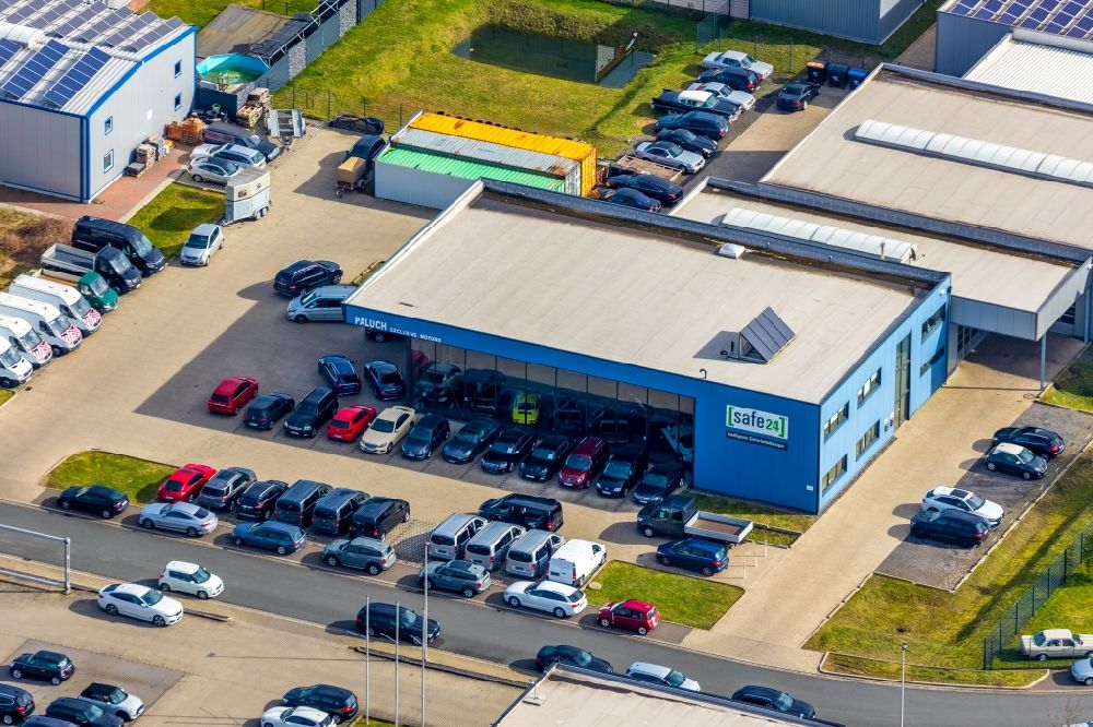 Luftbild Hamm - Autohandels- Gebäude des Autohauses Paluch Exclusive Motors GmbH in Hamm im Bundesland Nordrhein-Westfalen, Deutschland