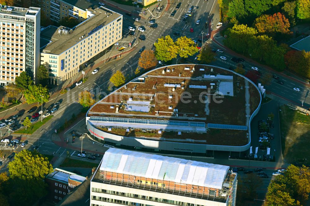 Luftbild Hamburg - Autohandels- Gebäude des Autohauses Porsche-Zentrum Hamburg im Ortsteil Hohenfelde in Hamburg, Deutschland