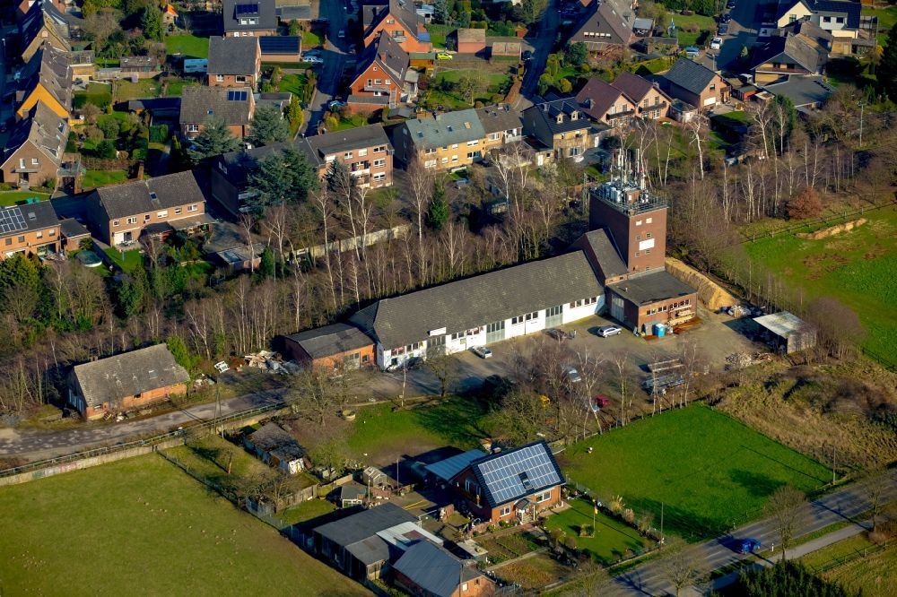 Luftbild Haldern - Autohandels- Gebäude des Autohauses und Werkstatt KS Automobile in Haldern im Bundesland Nordrhein-Westfalen