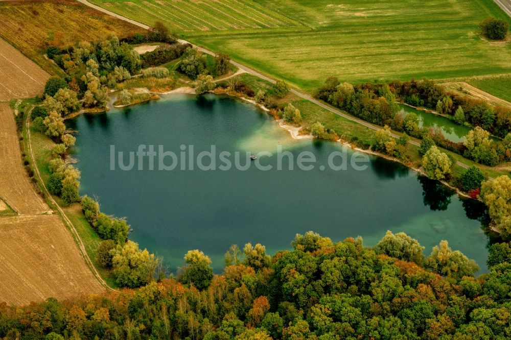 Luftaufnahme Kappel-Grafenhausen - Bagger und Badesee in Kappel-Grafenhausen im Bundesland Baden-Württemberg, Deutschland