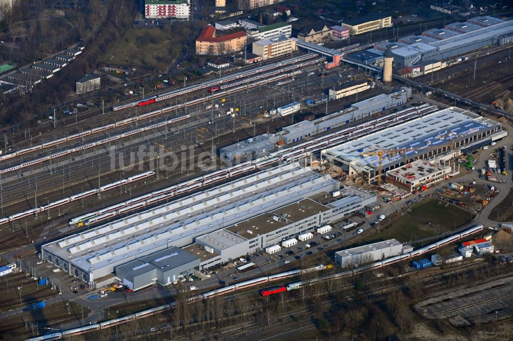 Luftbild Berlin - Bahnbetriebswerk und Ausbesserungswerk Rummelsburg II in Berlin