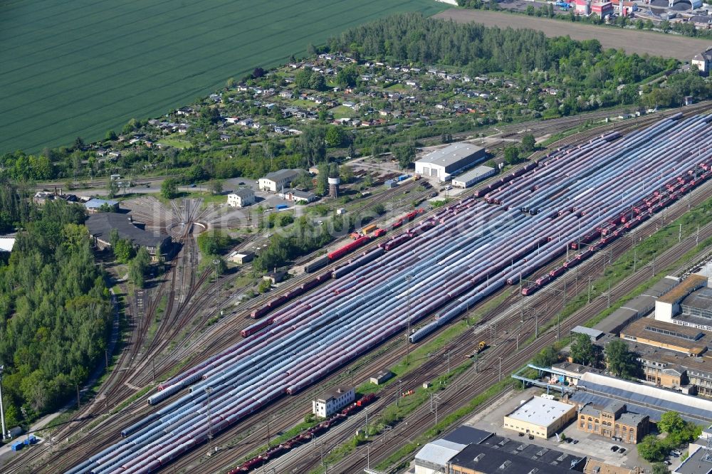 Luftbild Leipzig - Bahnbetriebswerk und Ausbesserungswerk von Zügen des Personentransportes in Leipzig im Bundesland Sachsen, Deutschland