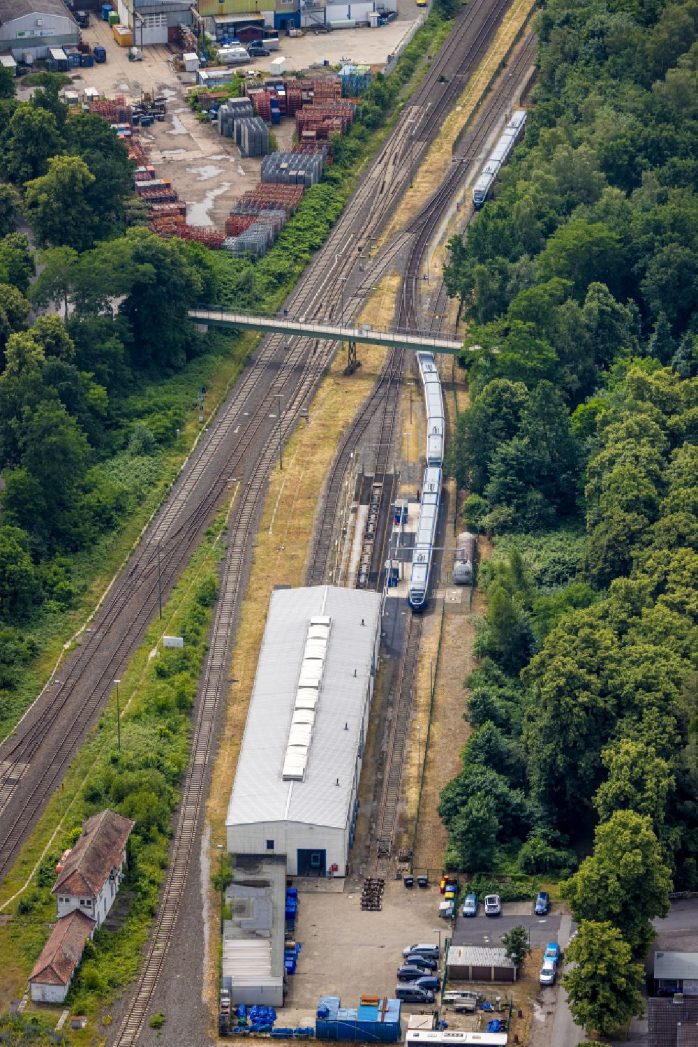 Luftbild Dorsten - Bahnbetriebswerk RheinRuhrbahn Betriebswerk in Dorsten im Bundesland Nordrhein-Westfalen, Deutschland