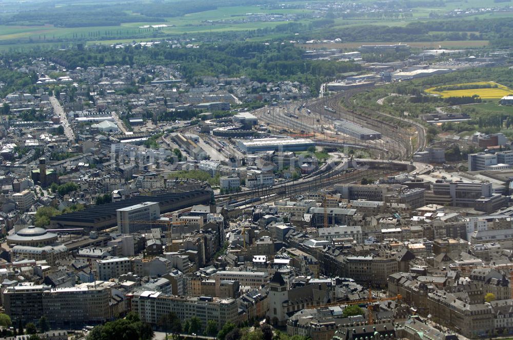 Luxemburg von oben - Bahnhof