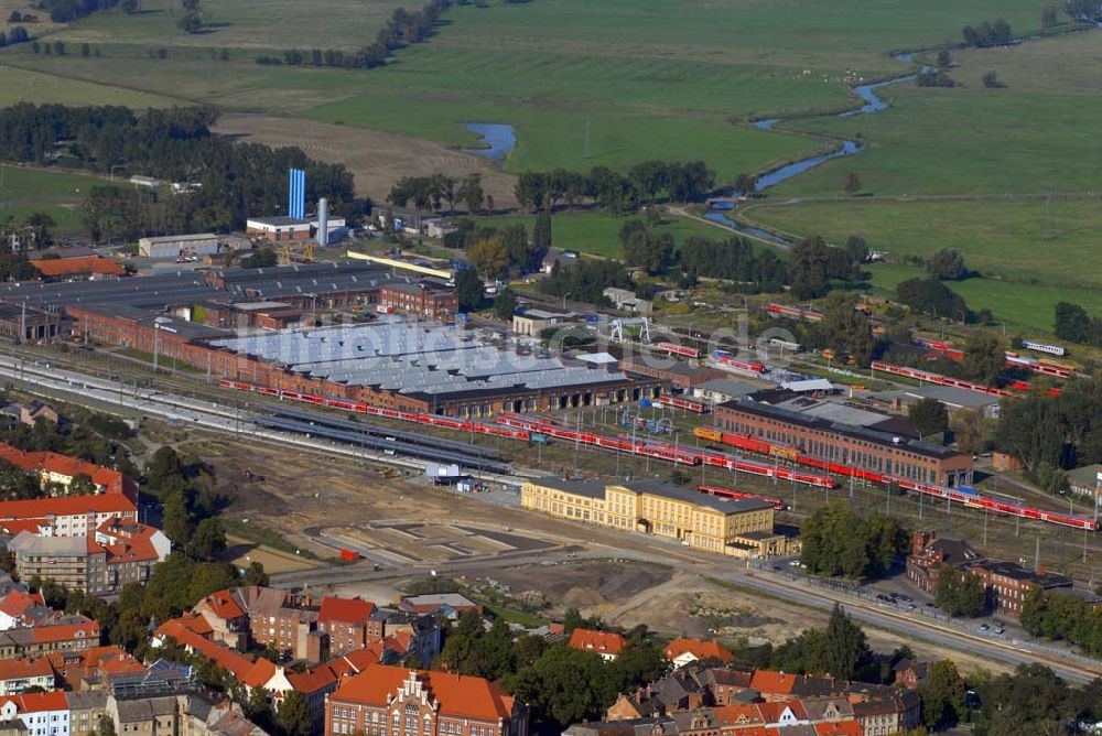 Luftbild Wittenberge - Bahnhof Wittenberge