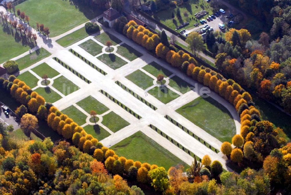 Luftbild Moritzburg - Barockgarten der Moritzburg