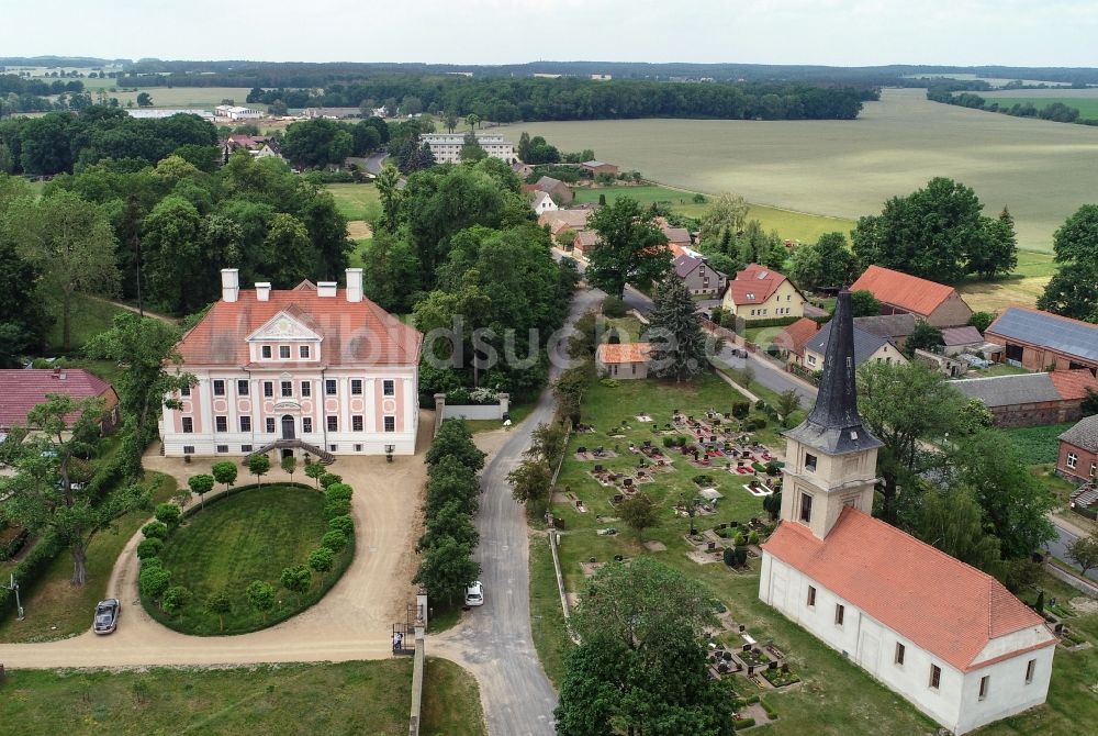 Luftaufnahme Groß Rietz - Barockschloss in Groß Rietz im Bundesland Brandenburg, Deutschland