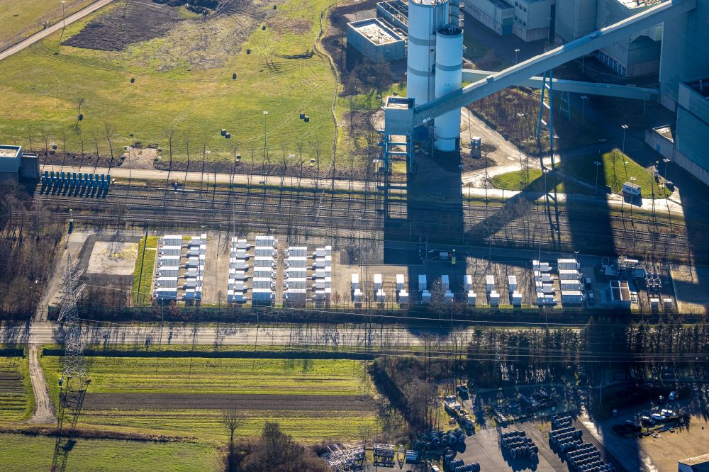 Luftbild Werne - Batteriespeicher zur Stromversorgung in Werne im Bundesland Nordrhein-Westfalen, Deutschland