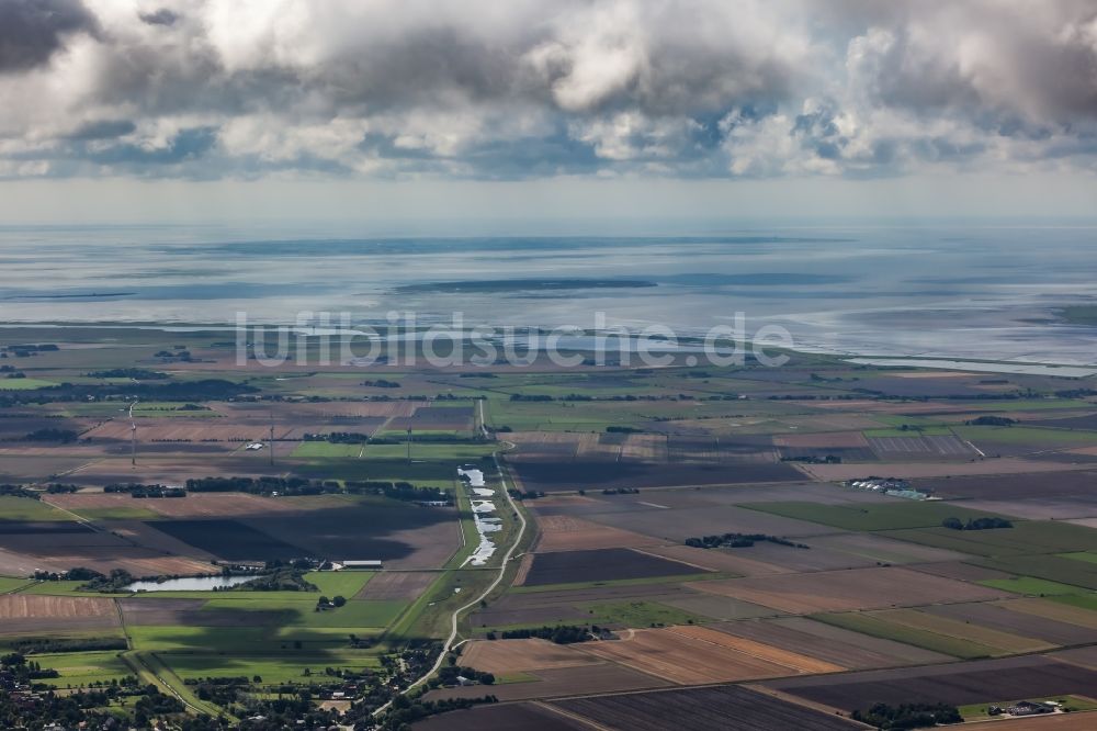Luftbild Risum-Lindholm - Bauernhöfe am Rande von Feldern in Risum-Lindholm im Bundesland Schleswig-Holstein, Deutschland