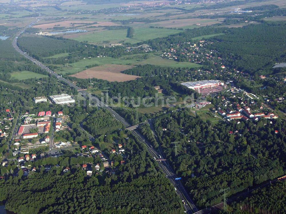 Luftaufnahme Birkenwerder (Brandenburg) - BAUHAUS Baumarkt - Birkenwerder (Brandenburg)