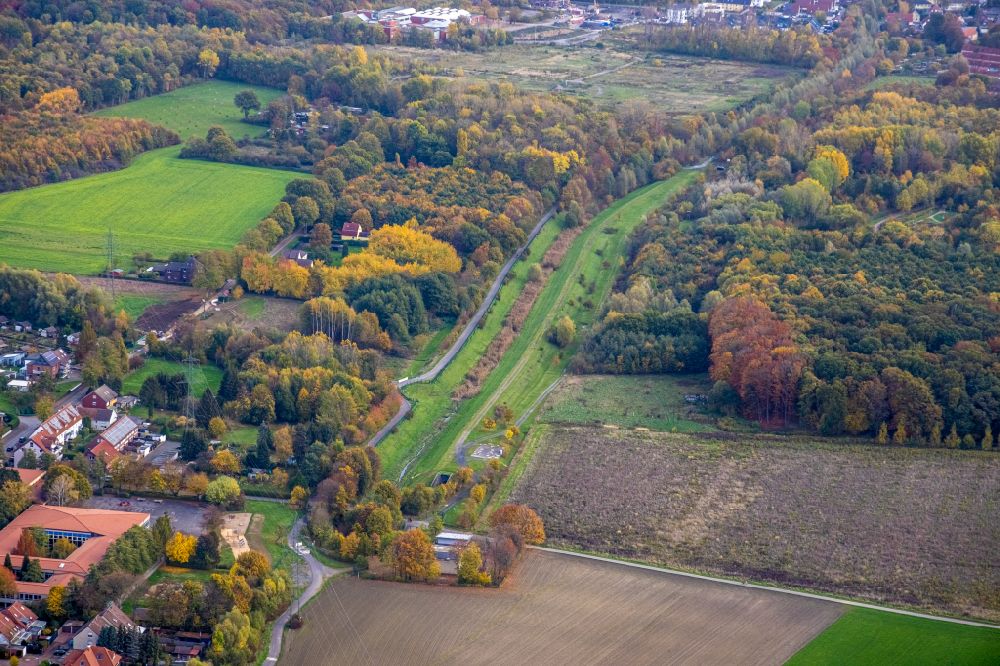 Luftbild Bergkamen - Baumspitzen in einem Waldgebiet in Bergkamen im Bundesland Nordrhein-Westfalen, Deutschland