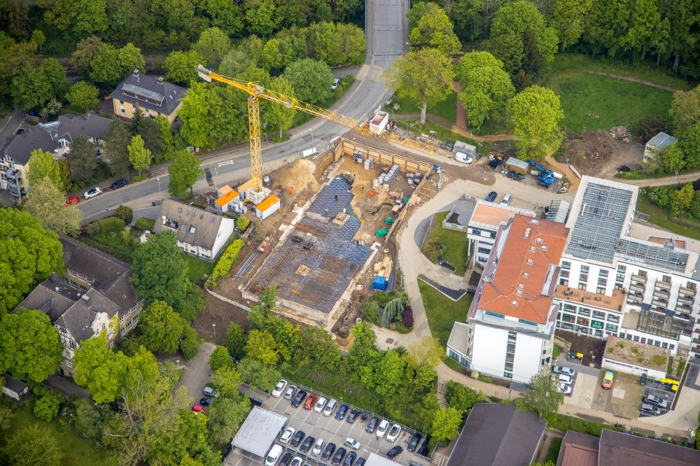 Luftbild Herdecke - Baustelle altersgerechter Wohnanlage in Herdecke im Bundesland Nordrhein-Westfalen, Deutschland