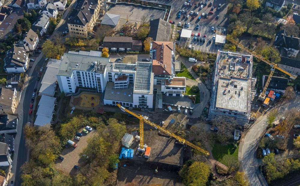 Luftaufnahme Herdecke - Baustelle altersgerechter Wohnanlage in Herdecke im Bundesland Nordrhein-Westfalen, Deutschland