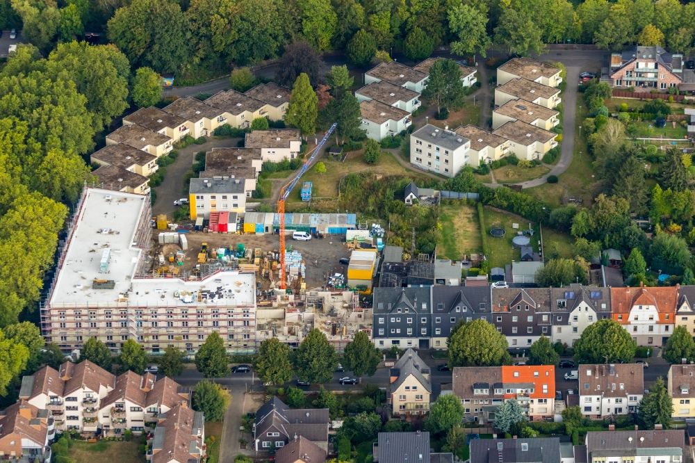 Luftaufnahme Bochum - Baustelle altersgerechter Wohnanlage im Ortsteil Wattenscheid in Bochum im Bundesland Nordrhein-Westfalen, Deutschland