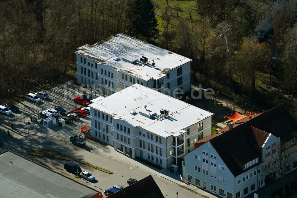 Luftbild Werneuchen - Baustelle altersgerechter Wohnanlage in Werneuchen im Bundesland Brandenburg, Deutschland